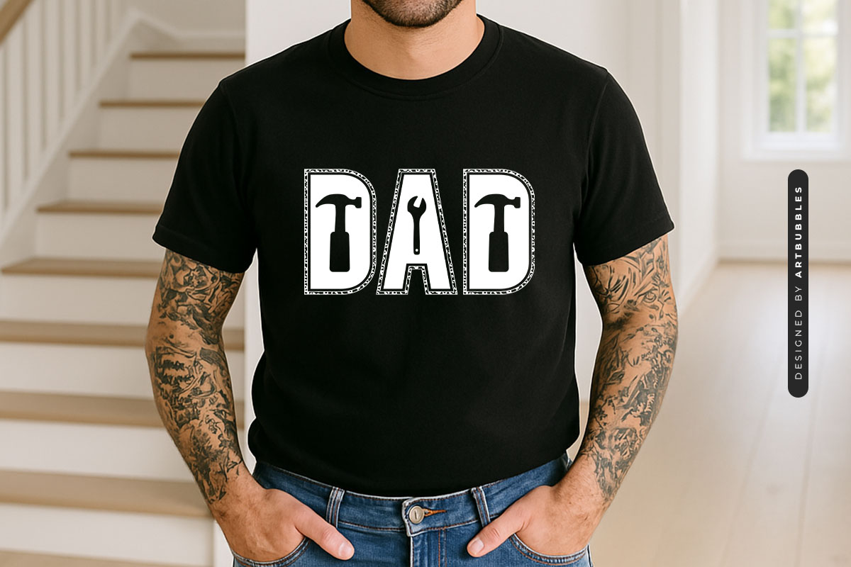 Dad - Father's Day SVG, DXF, EPS, PNG File Tshirt Mockup Image.jpg