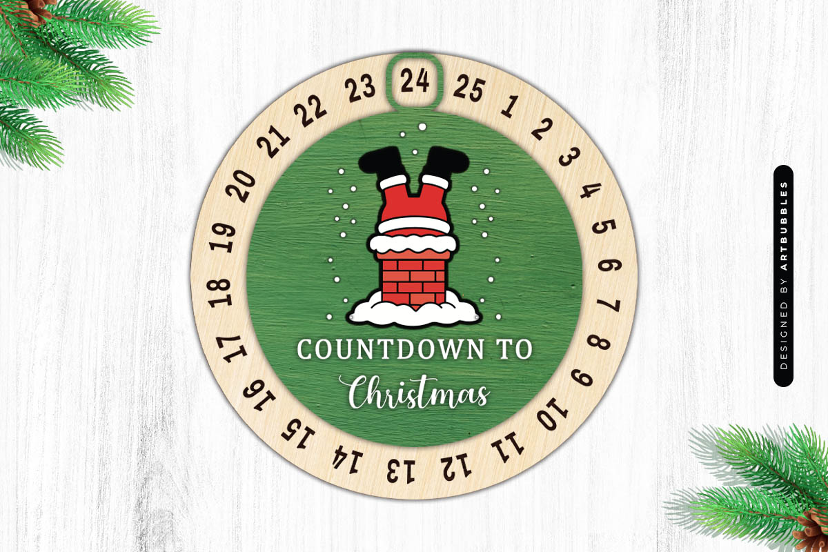 Laser Cut Countdown to Christmas SVG File Image 2.jpg