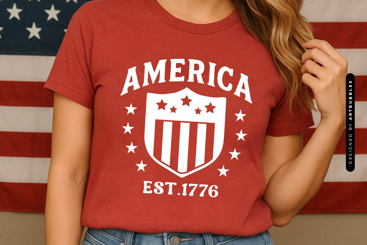 American Est 1776 - Fourth of July SVG Tshirt Mockup Image.jpg