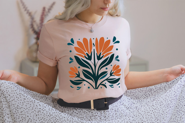 Abstract Flower Drawing SVG File Tshirt Mockup Image.jpg