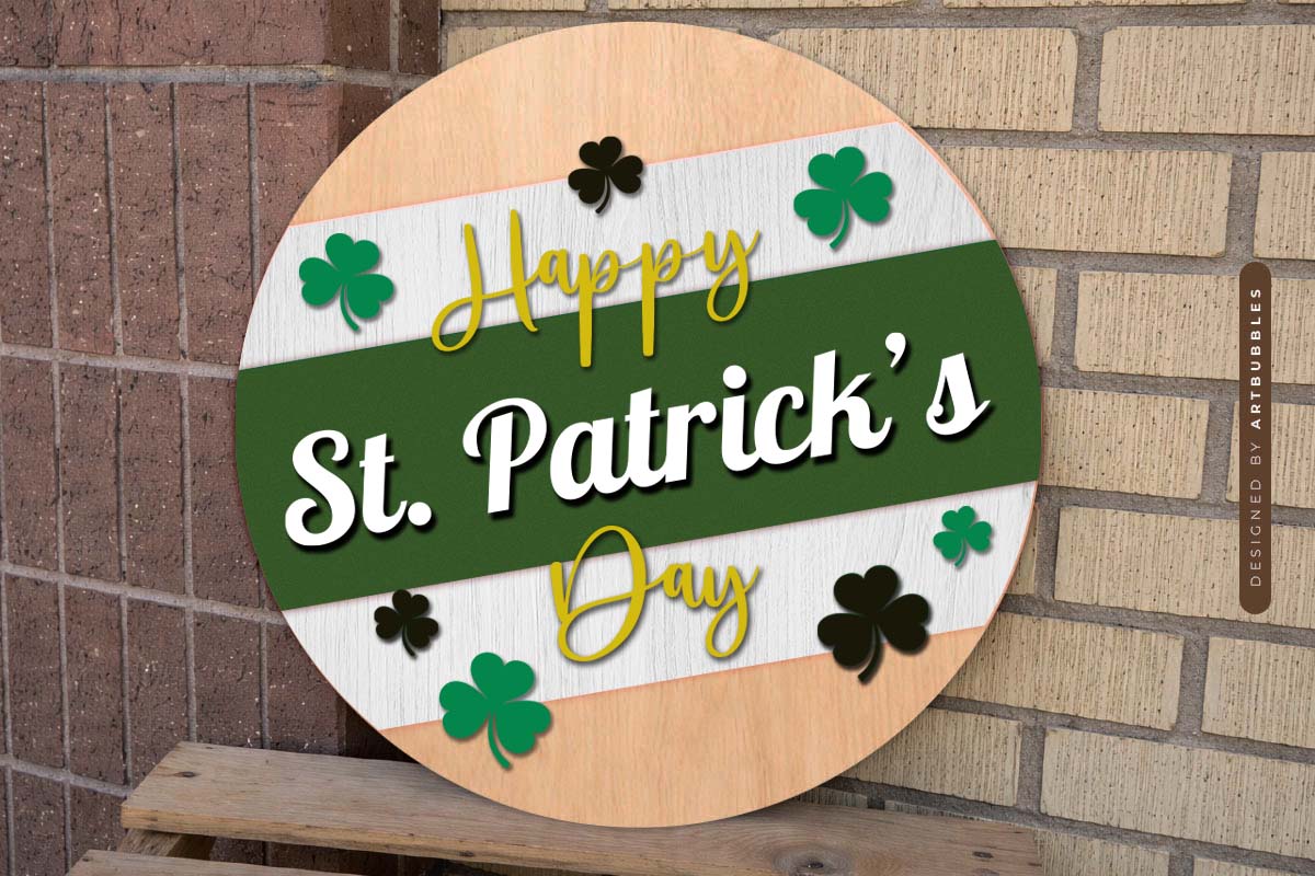 Happy St Patrick's Day Door Hanger SVG Bundle Image 2.jpg
