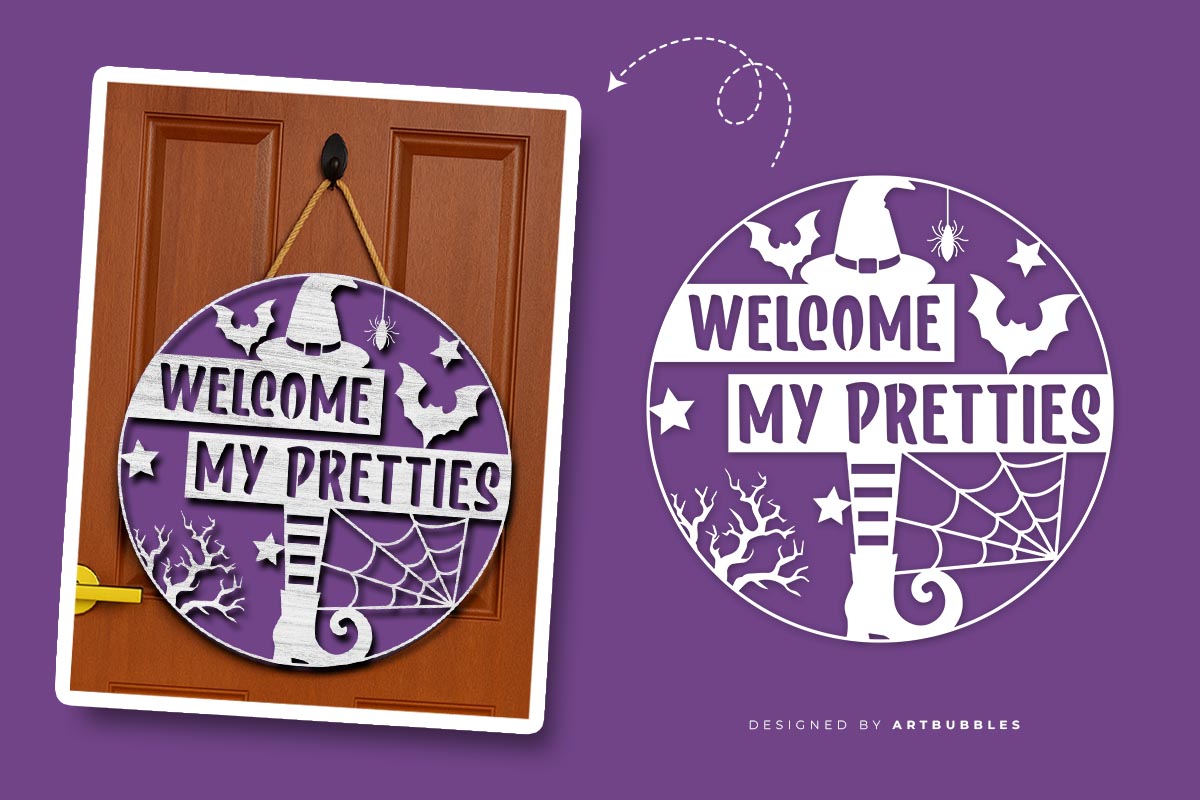 Welcome My Pretties - Halloween Door Sign SVG Image.jpg