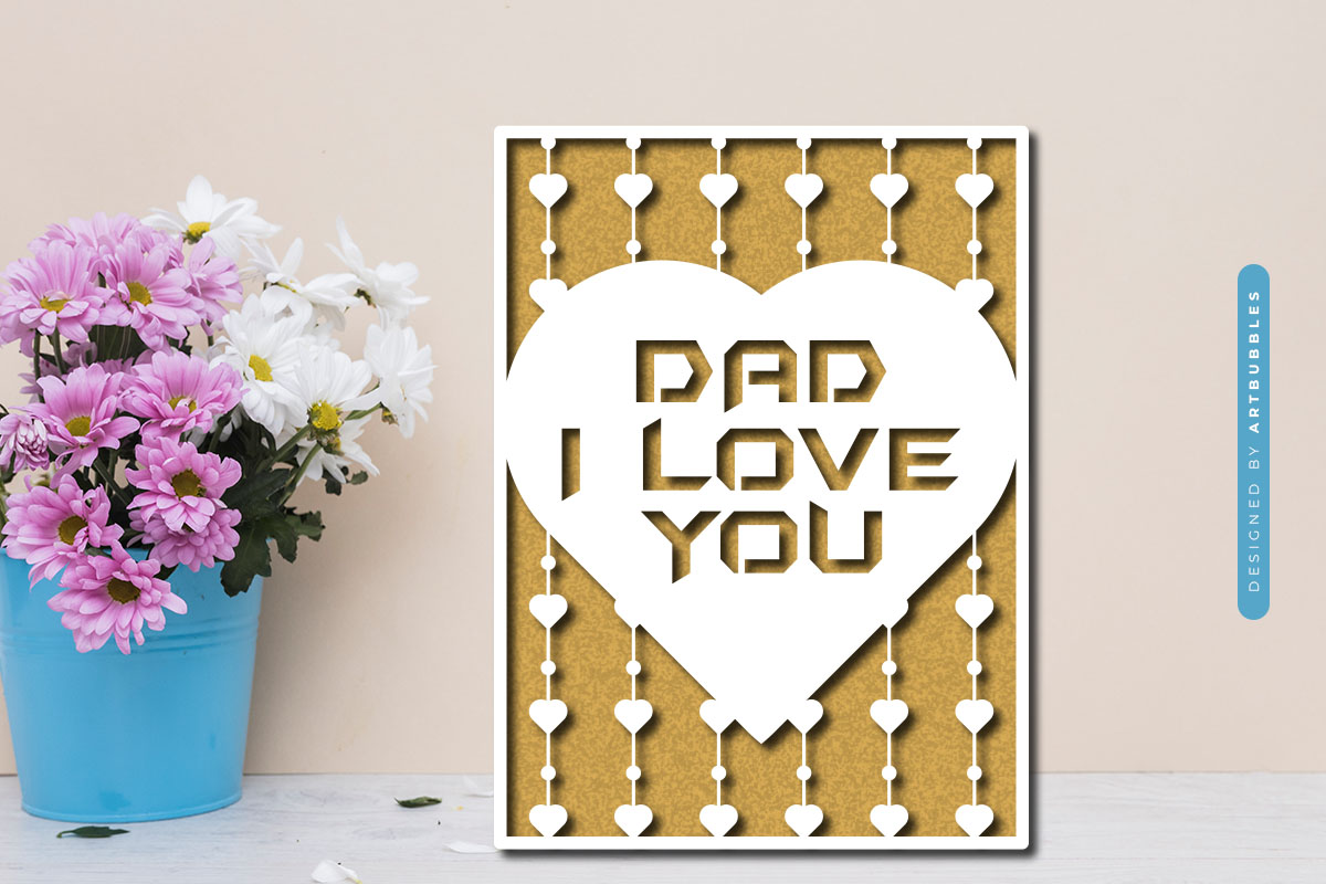 Dad I Love You - Fathers Day Card SVG Design Image 1.jpg