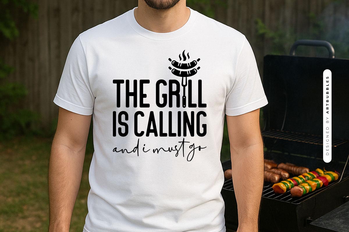 The Grill is Calling And I Must Go SVG Shirt Mockup Image.jpg