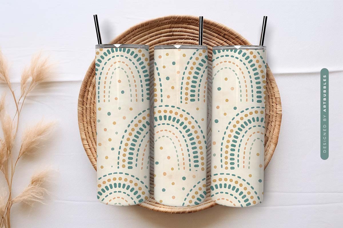 Boho Rainbow Skinny Tumbler Sublimation Wrap