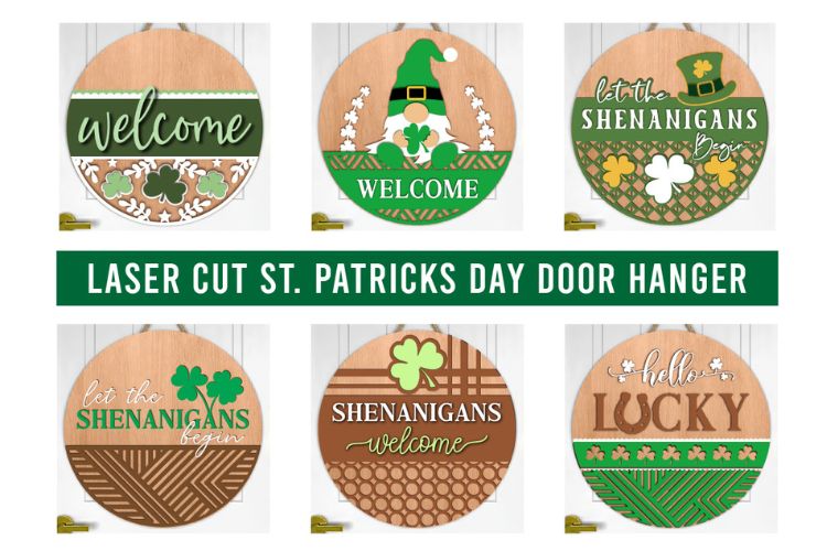 Laser Cut St Patrick's Day Door Hanger SVG Bundle
