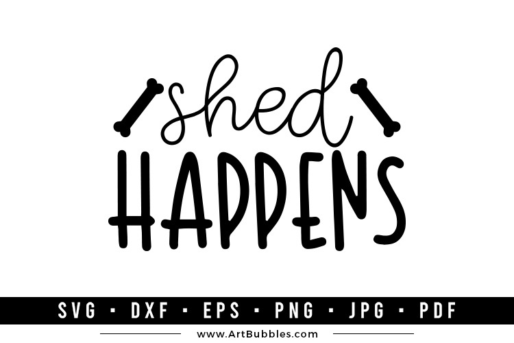 Funny Dog Bandana SVG, Shed Happens SVG