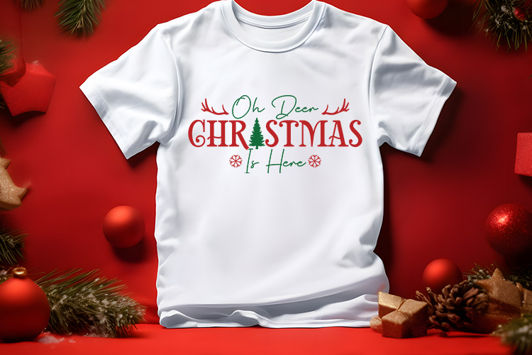 Oh Deer Christmas is Here SVG Cut File Shirt Mockup Image.jpg