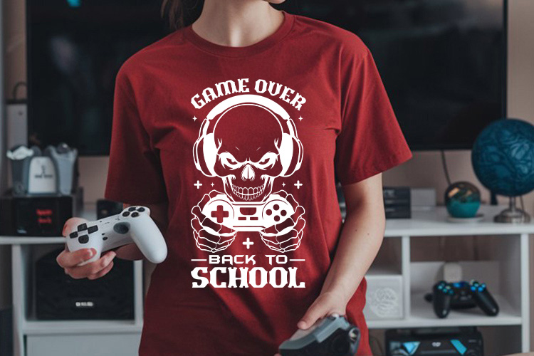 Game Over Back to School SVG PNG T-shirt Mockup image.jpg