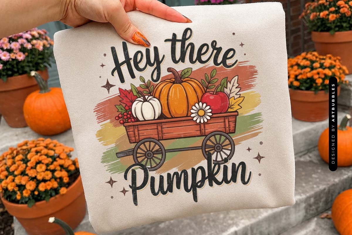 Hey There Pumpkin - Striped Fall PNG Sublimation tote Mockup Image.jpg