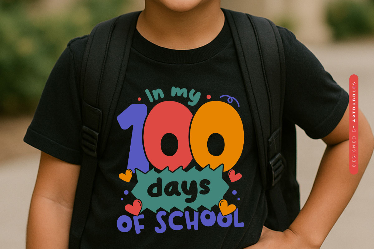 100 Days of School SVG Cut File Tshirt Mockup Image.jpg