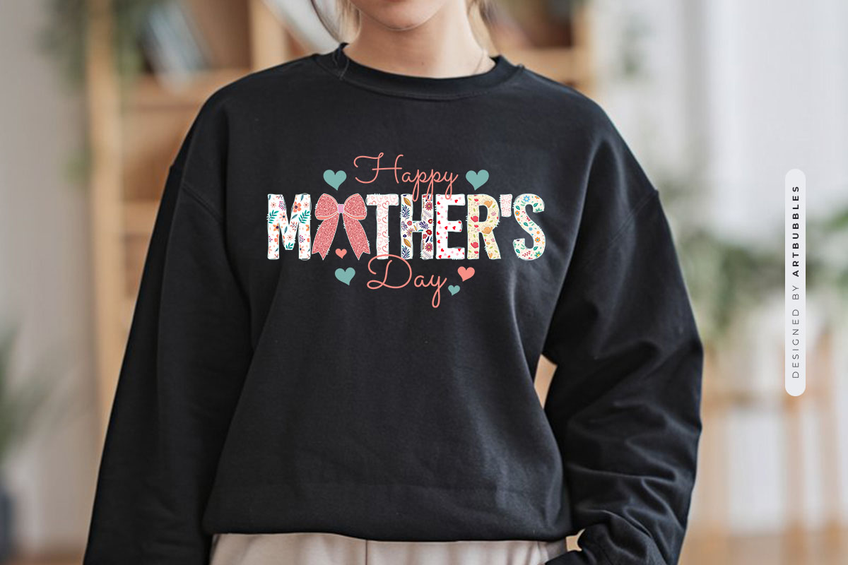 Happy Mother's Day PNG Sublimation Design Tshirt Mockup Image.jpg