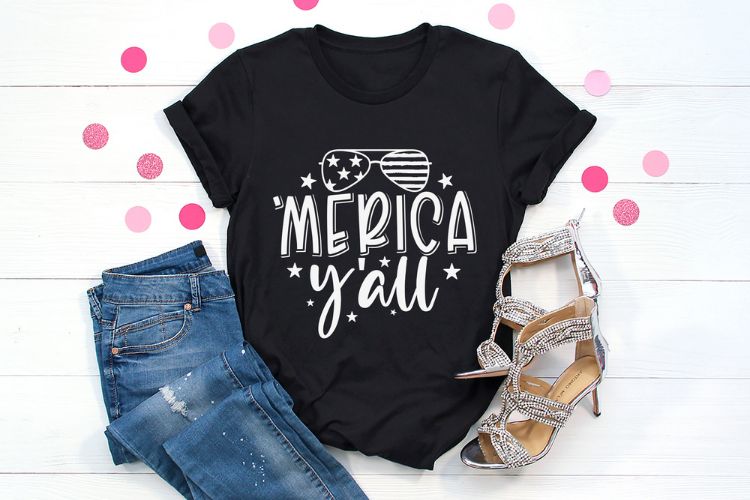 Merica Y'all - 4th of July SVG Design Tshirt Mockup Image.jpg