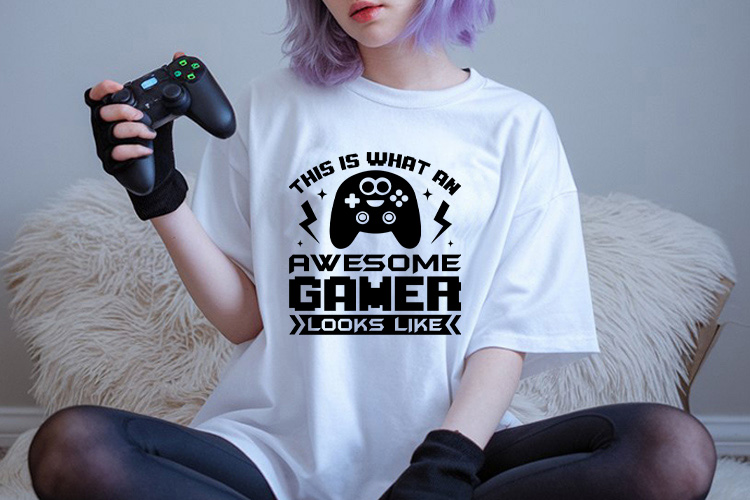 This is What an Awesome Gamer Looks Like SVG T-shirt Mockup Image.jpg