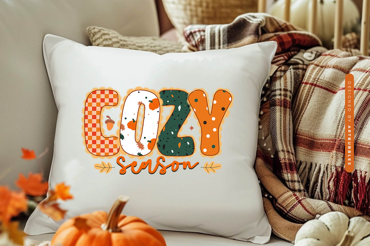 Cozy Season - Preppy Fall Sublimation Transfer Pillow Mockup Image.jpg