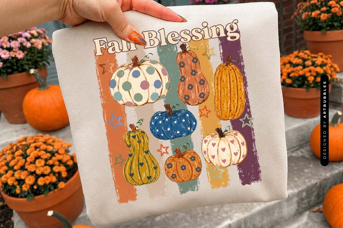 Stripe Fall Blessing Sublimation Print PNG tote Mockup Image.jpg