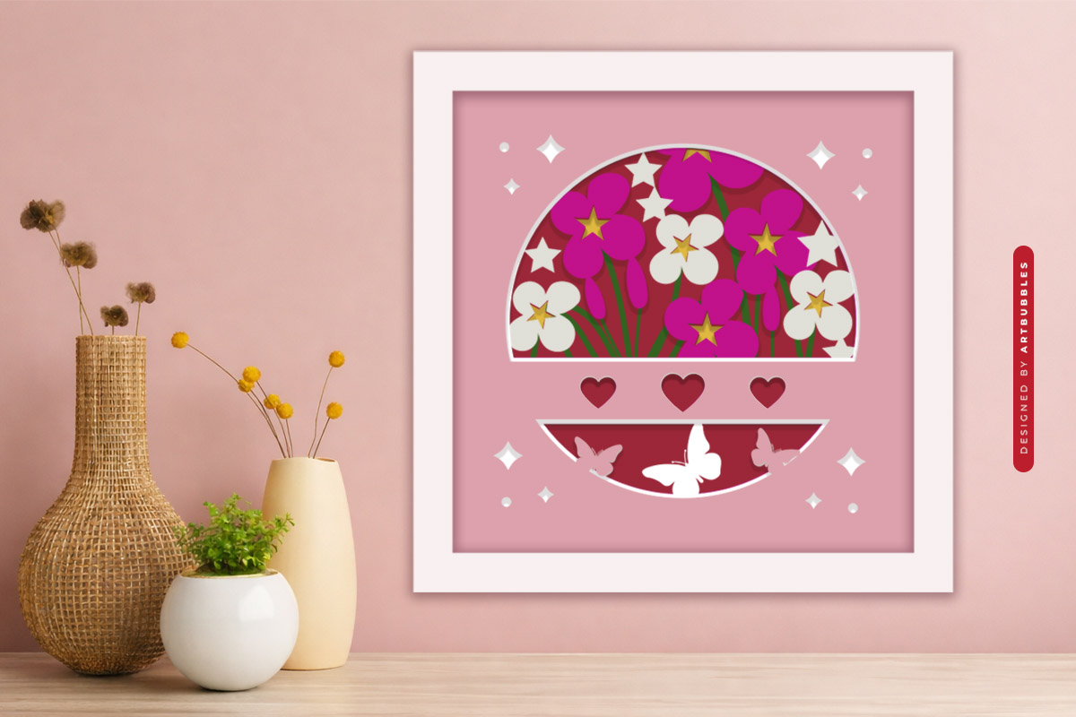 Layered Floral Valentine Shadow Box SVG Image 4.jpg