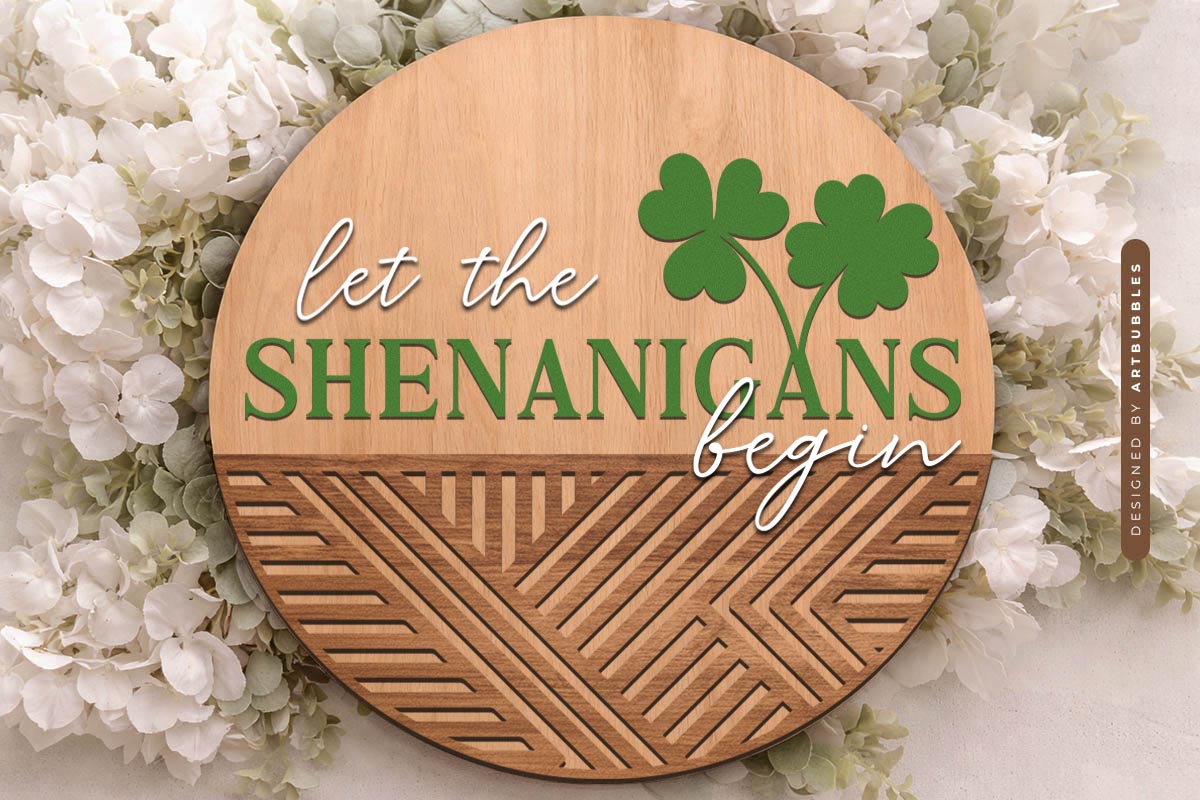 St Patrick's Day Door Hanger SVG Laser Cut Image 3.jpg