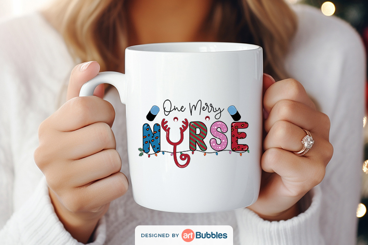 One merry nurse - free christmas sublimation designs Preview 02.jpg