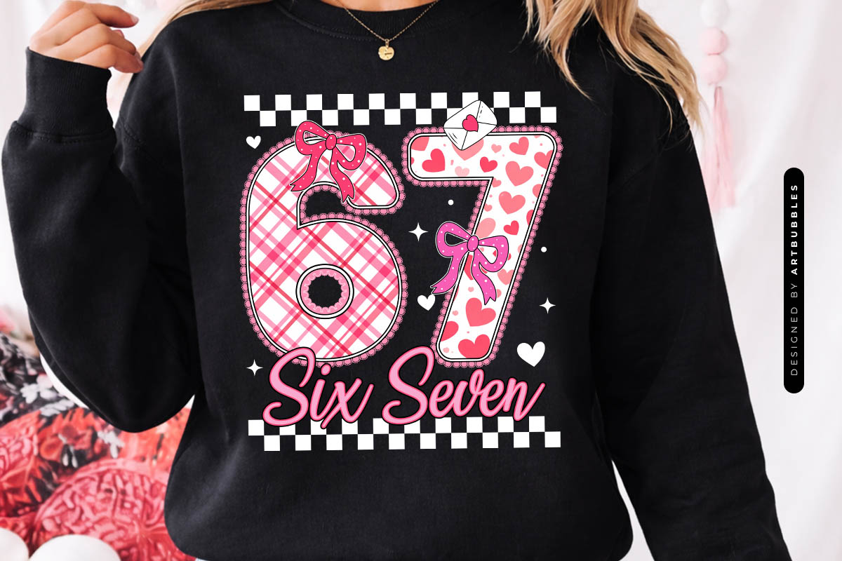 Preppy 67 Six Seven Valentine PNG sublimation Sweatshirt Mockup Image.jpg