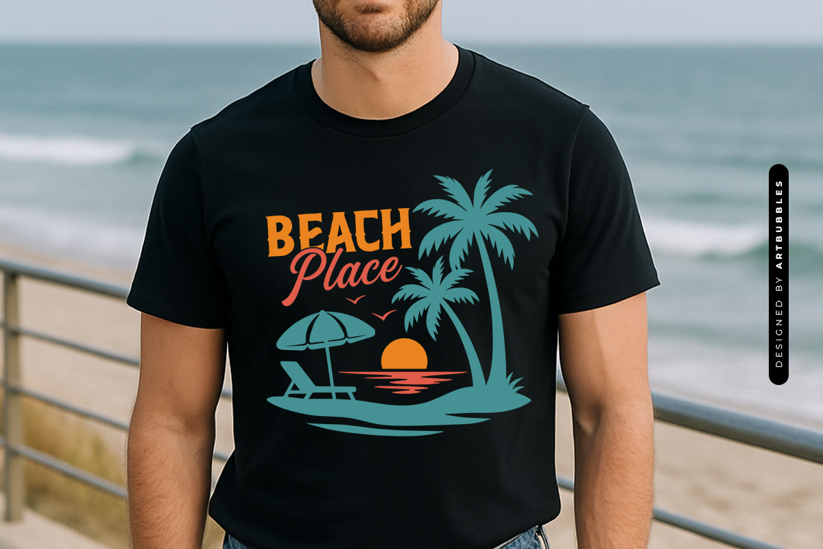 Beach Please - Summer SVG for Cricut Tshirt Mockup Image.jpg