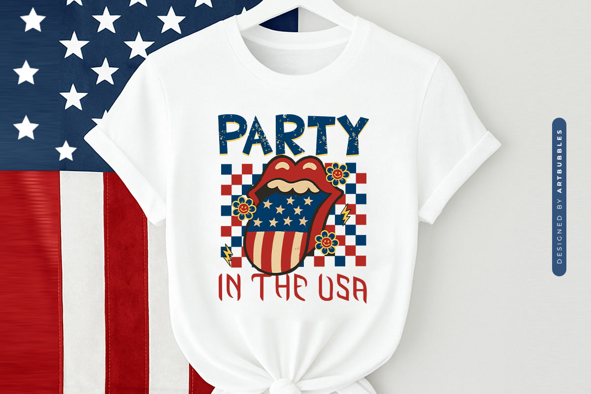 Party in the USA - Sublimation 4th of July Tshirt Mockup Image.jpg