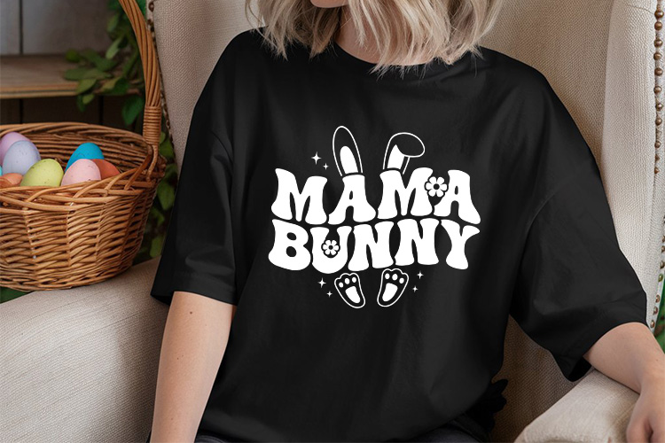Mama Bunny - Easter SVG Cut File Tshirt Mockup Image.jpg