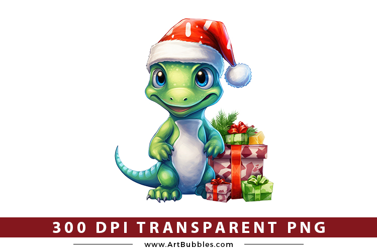 Baby Dinosaur with Christmas Gifts Sublimation