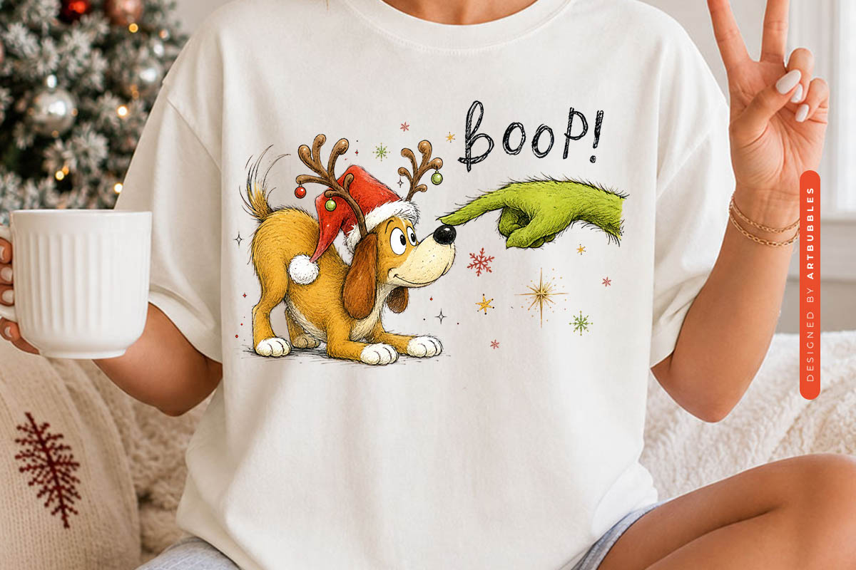 Boop Christmas Grinch Sublimation PNG Shirt Mockup Image.jpg