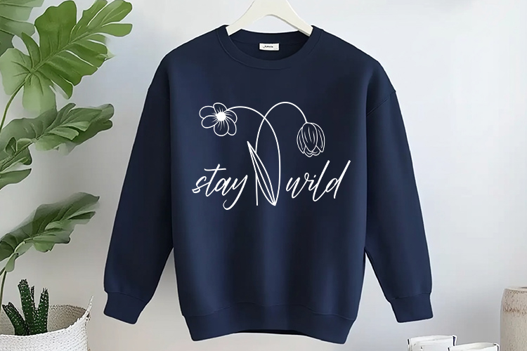 Stay Wild - Wildflower Quote SVG Graphic Tshirt Mockup Image.jpg