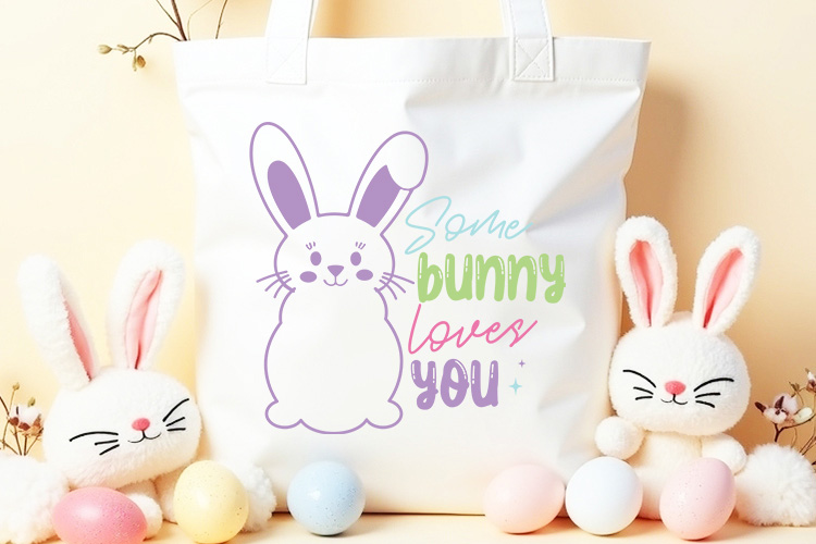 Some Bunny Loves You - Cricut Easter SVG tote Mockup Image.jpg