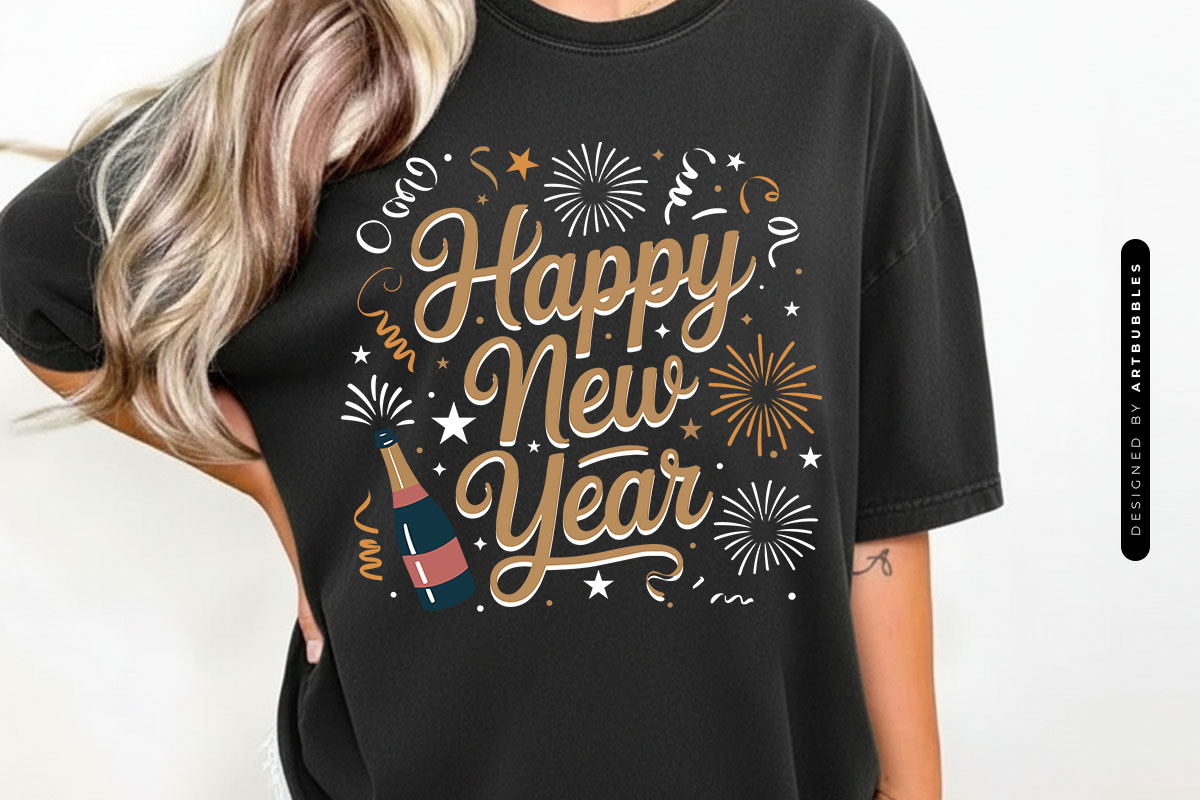 Happy New Year PNG Sublimation Transfer Shirt Mockup Image.jpg