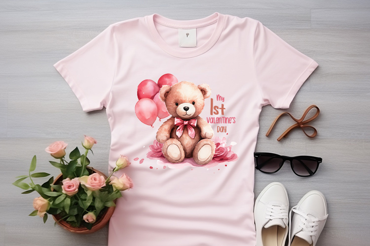 My 1st Valentine's Day, Ready to Press Sublimation Transfer preview 03.jpg