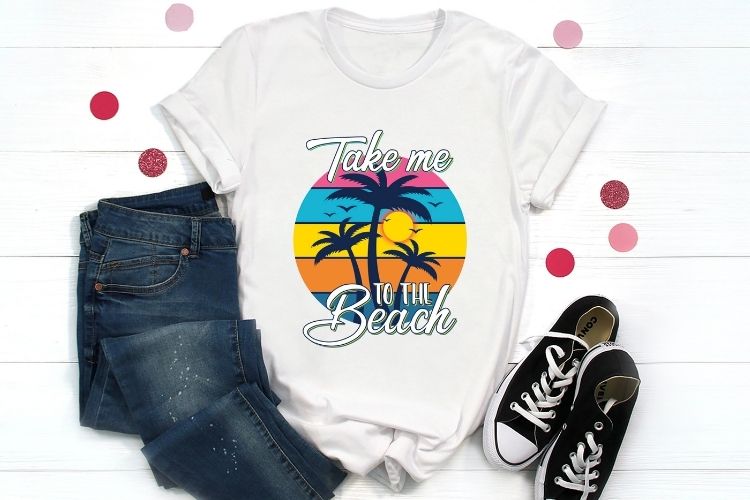 Take Me to the Beach - Cute Sublimation PNG Shirt Mockup Image.jpg