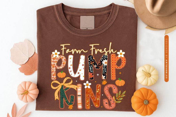 Farm Fresh Pumpkins - Preppy Fall Sublimtion Shirt Mockup Image.jpg