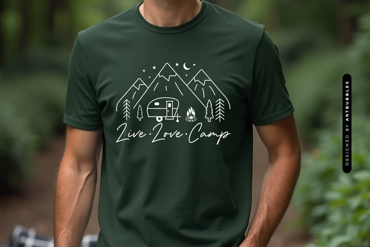Live Love Camp - Camping SVG File T-shirt Mockup Image.jpg