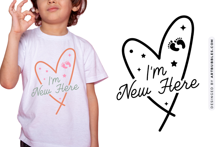I'm New Here - Handmade Newborn Baby SVG Image.jpg