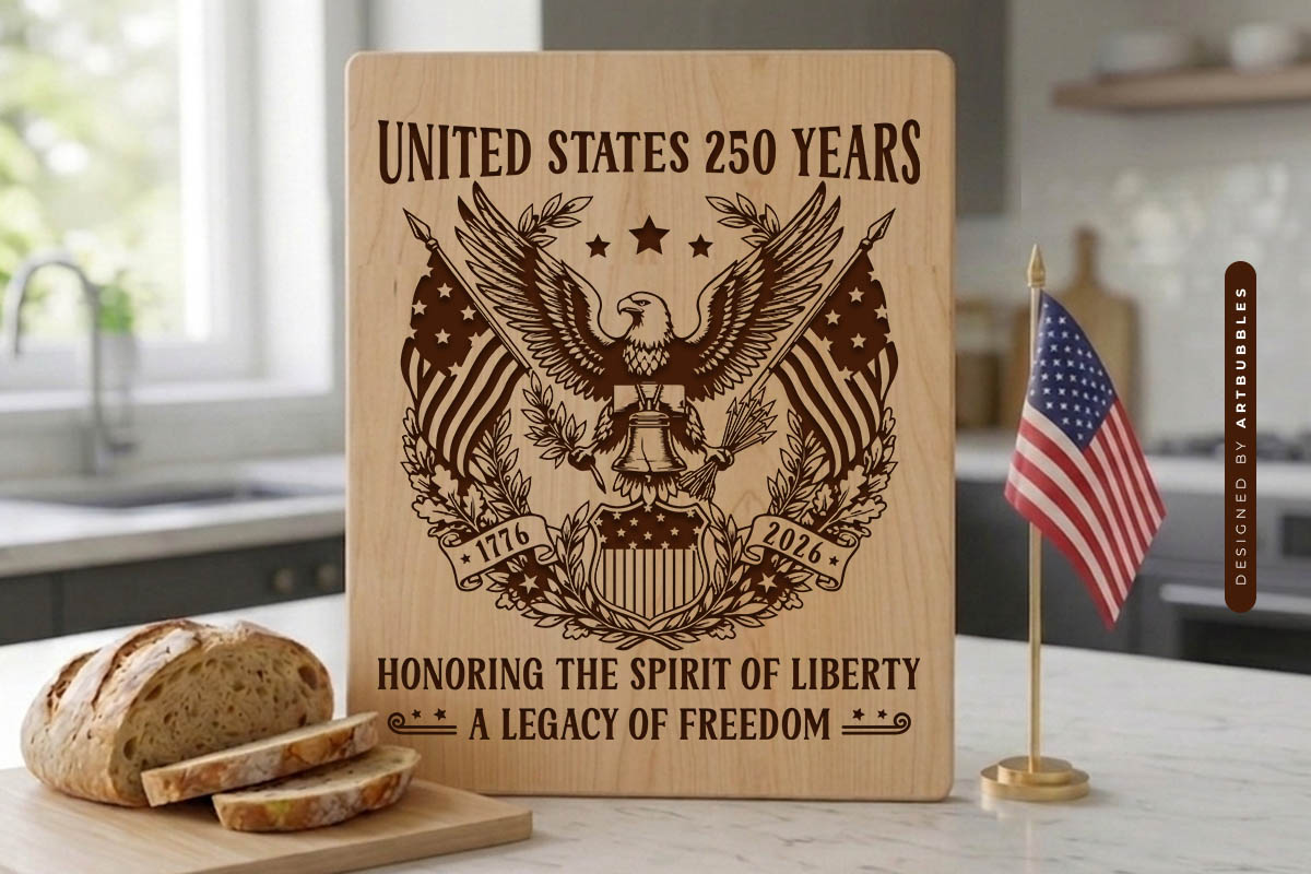 250 Years of USA Cutting Board SVG Image.jpg