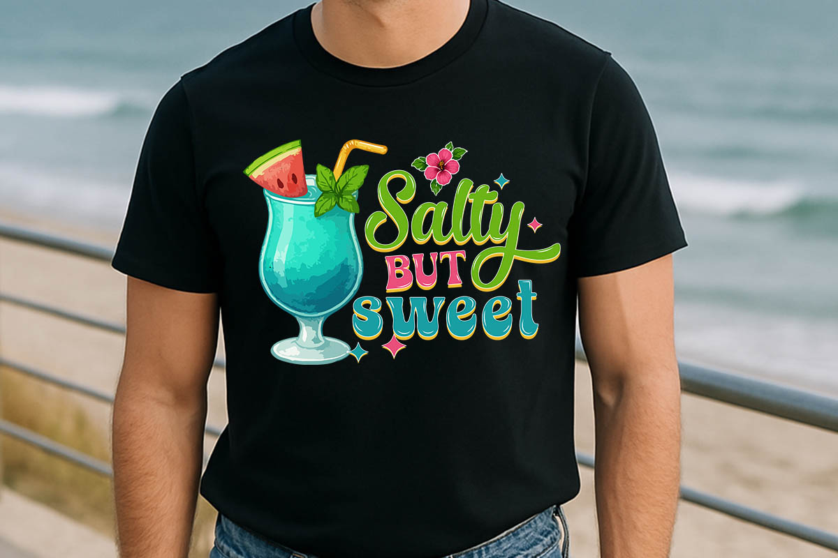 Salty but Sweet - Summer Sublimation PNG T-shirt Mockup Image.jpg