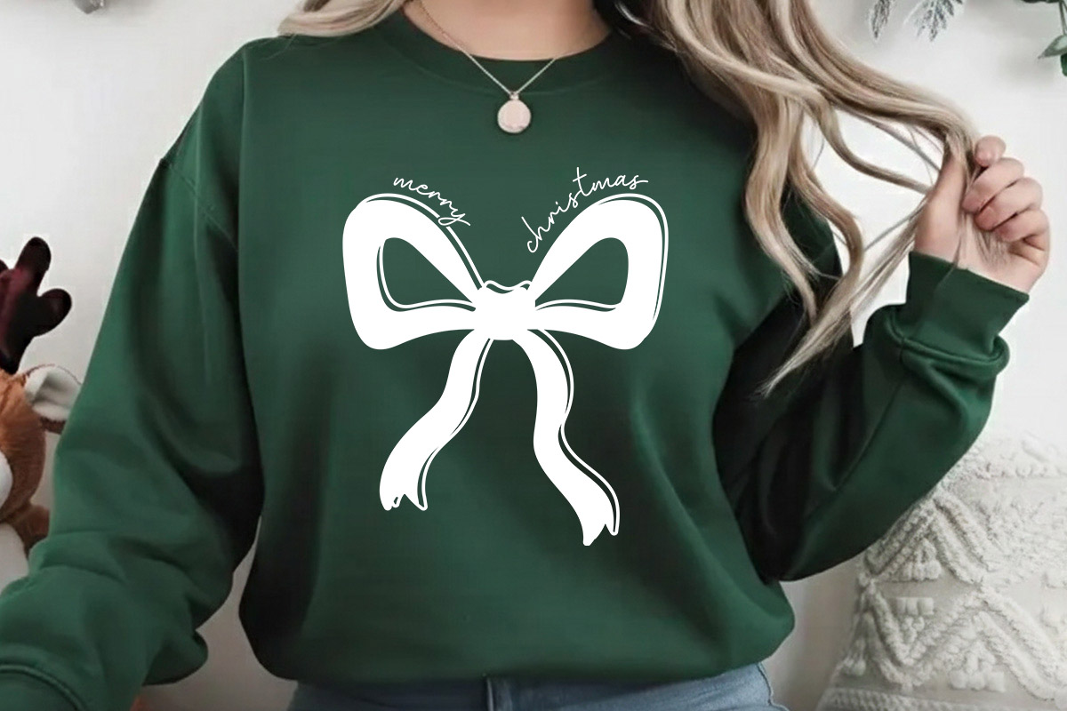 Coquette Merry Christmas SVG Design Sweatshirt Mockup image.jpg