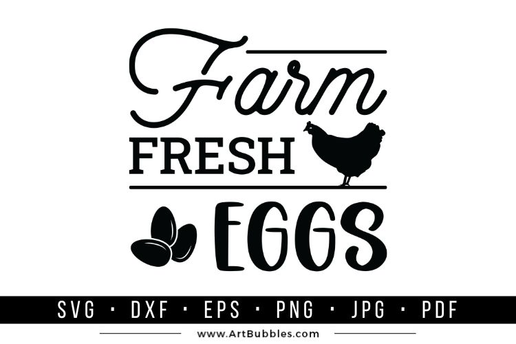 Farm Fresh Eggs SVG - Farmhouse Sign SVG