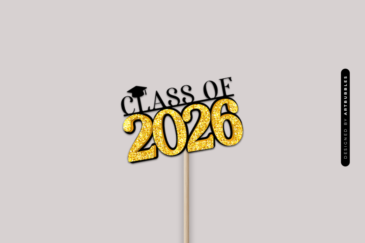 Class of 2026 Cake Topper SVG Vector Image 2.jpg