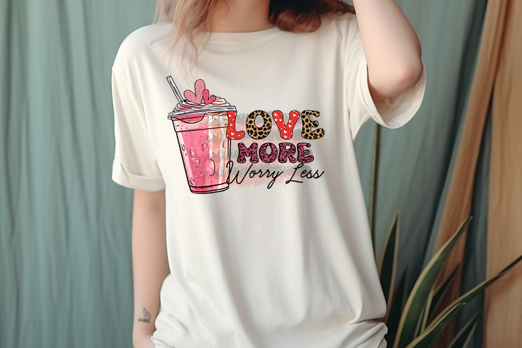 Love More Worry Less, Valentines Day Coffee Sublimation Preview 02.jpg