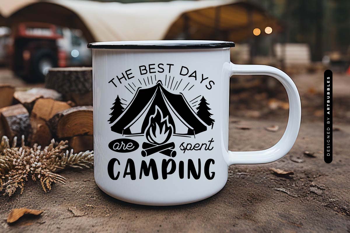 The Best Days are Spent Camping Design SVG Mug Mockup Image.jpg
