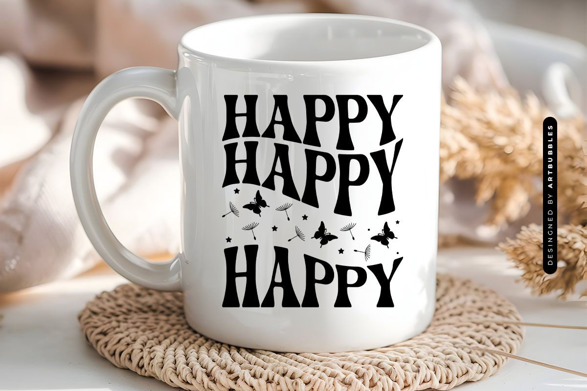 Happy - Dandelion Seed SVG File Mug Mockup Image.jpg