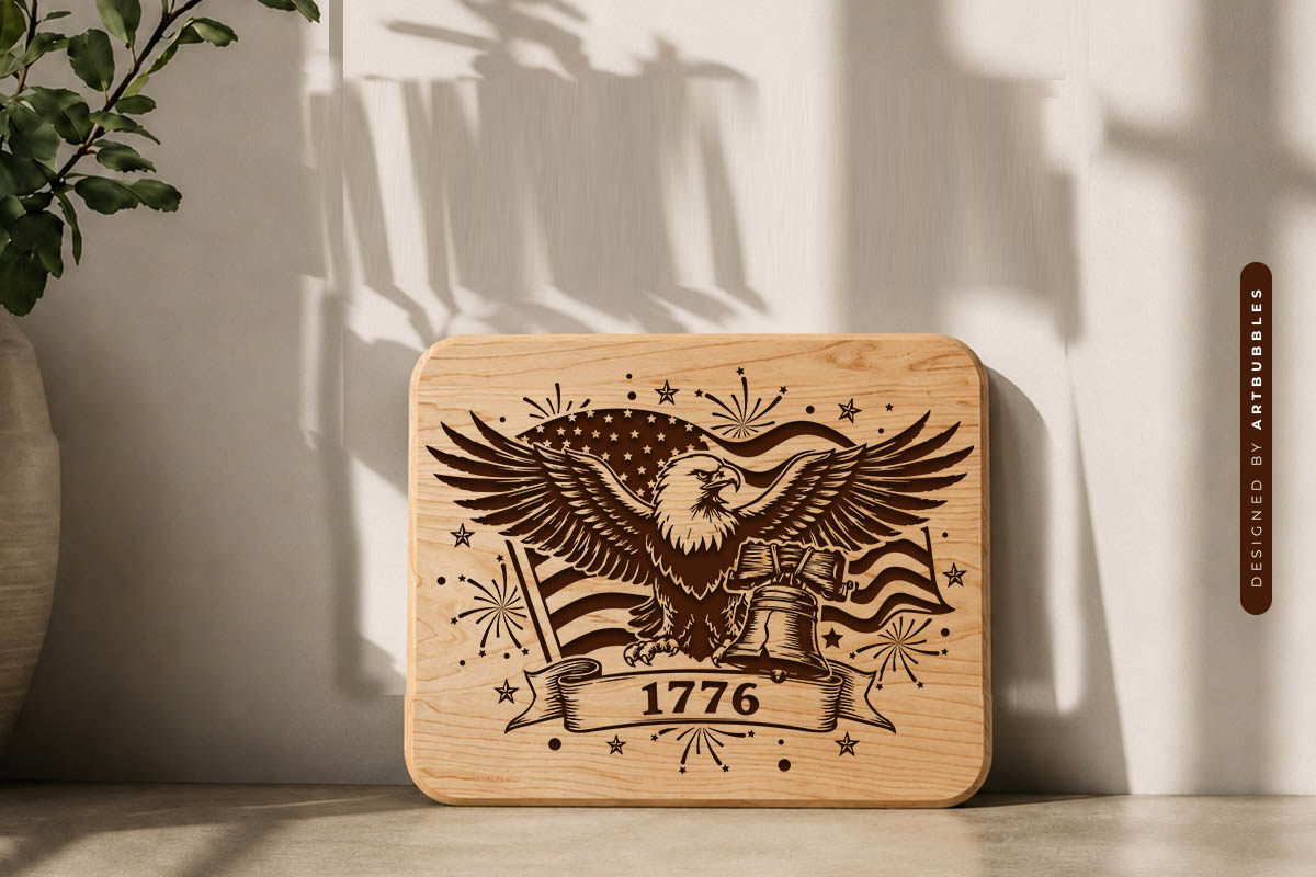 USA 1776 Laser Cut Cutting Board SVG Image 2.jpg