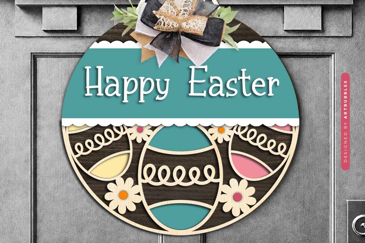 Laser Cut Easter Door Sign SVG Bundle Image 3.jpg