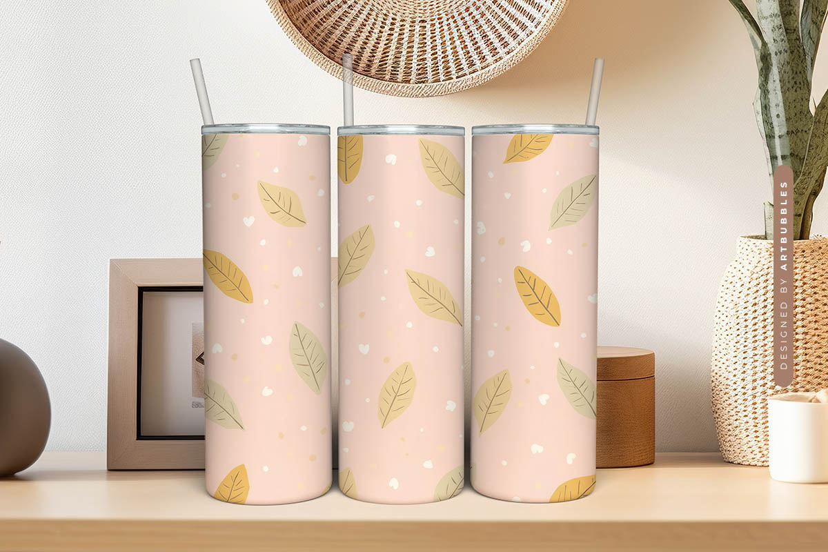 Boho Leaf 20oz Tumbler Wrap Sublimation Image 3.jpg