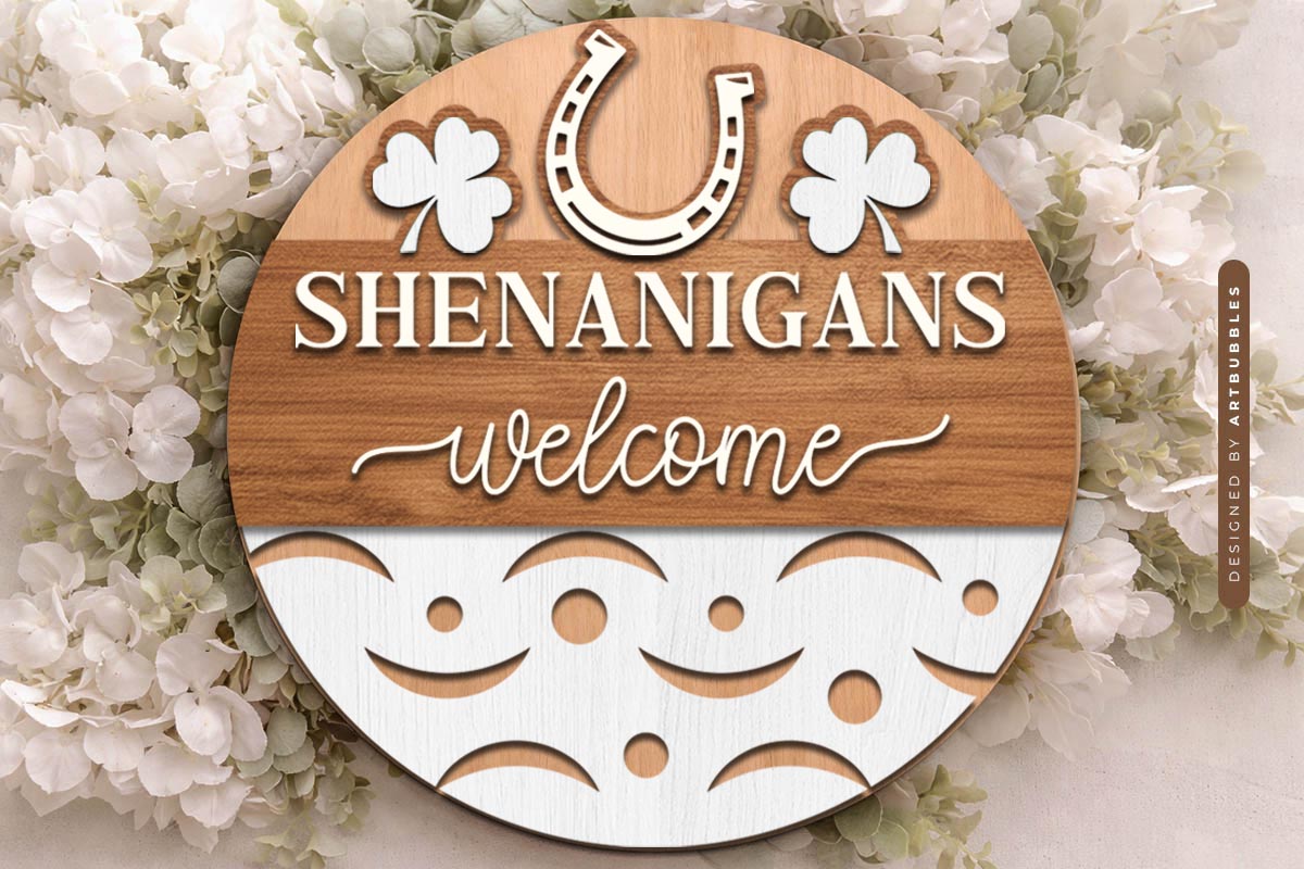 St Patrick's Day Welcome Sign SVG File Image 3.jpg
