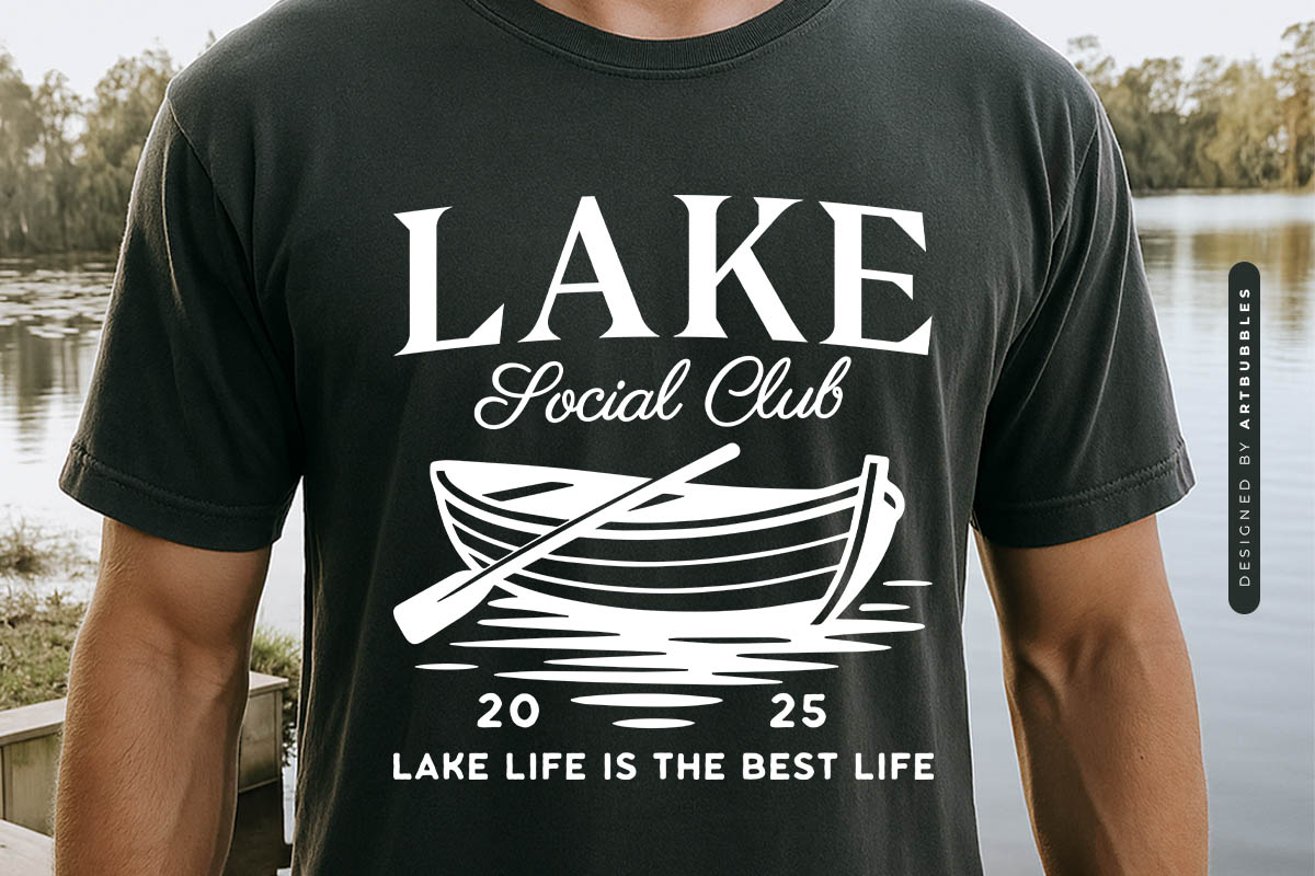 Lake Social Club SVG PNG T-shirt Mockup Image.jpg
